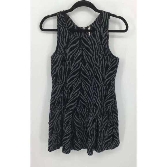 Free People Dress 4 Gray Shift Mini Animal Women - Picture 1 of 7